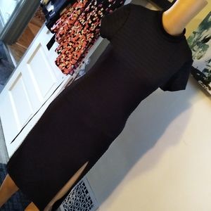 Textured fade resistant fabric dress curve hugging